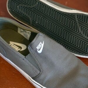Nike Olive Canvas Slip-On Sneakers